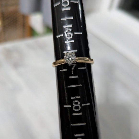 Vintage Magic Glo 14k Diamond Solitaire Ring Size 6.75 - Picture 11 of 11